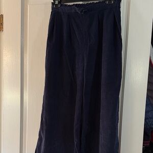 Navy Wide-Leg corduroy Pants size 10-12